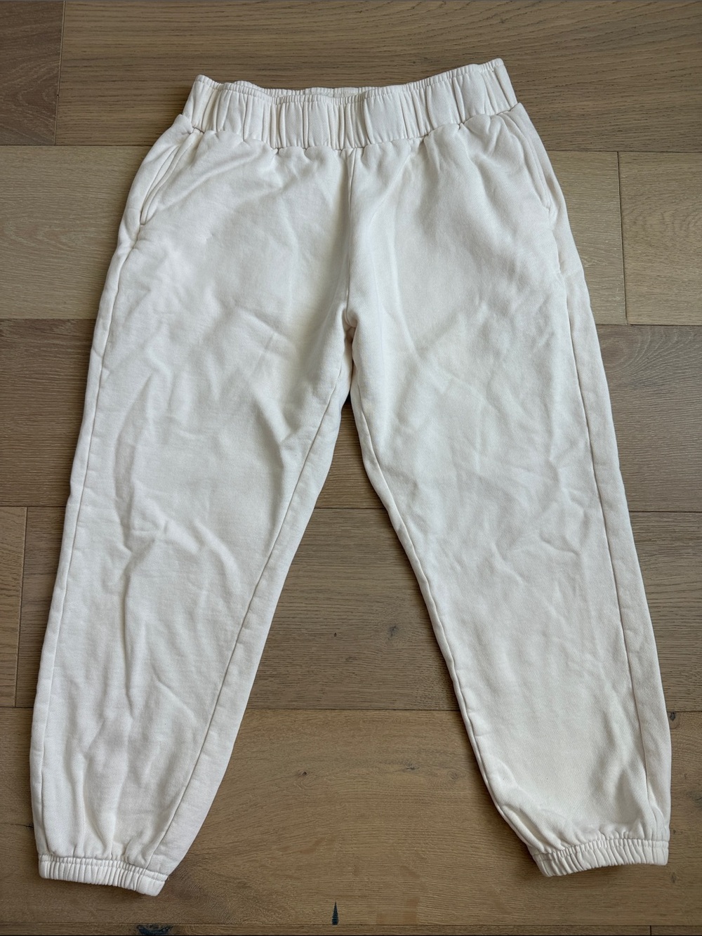 Pact Women's Cream Jogger Sweatpants